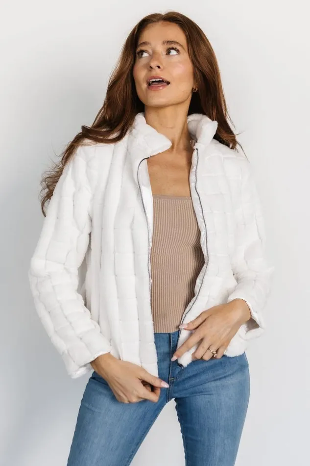 Women Andrews Faux Fur Jacket Off White Baltic Born Outerwear