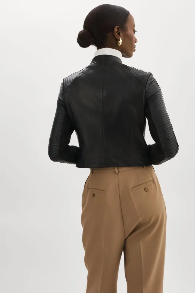 Women AZRA GOLD Leather Biker Jacket Black LAMARQUE Leather Jackets Women AZRA GOLD Leather Biker Jacket Black LAMARQUE Leather Jackets
