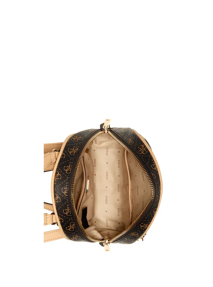 Women Backpacks GUESS Brown Logo Manhattan Backpack