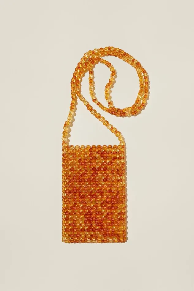 Women Bags and Belts Cotton On Freya Beaded Phone Sling Tort