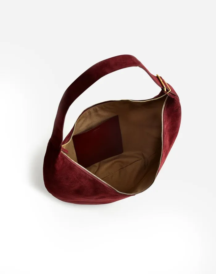 Women Bags Madewell The Essential Curve Shoulder Bag Deep Merlot