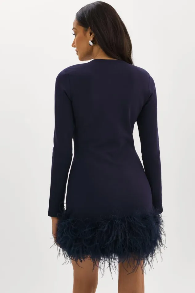 Women BAHIRA Mini Dress Midnight Blue LAMARQUE Dresses Women BAHIRA Mini Dress Midnight Blue LAMARQUE Dresses