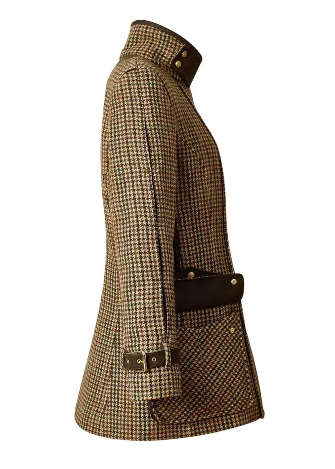 Women Balmoral Field Coat Hailes Green Tweed Holland Cooper Coats