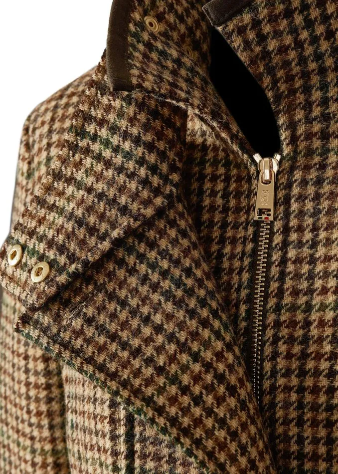 Women Balmoral Field Coat Hailes Green Tweed Holland Cooper Coats