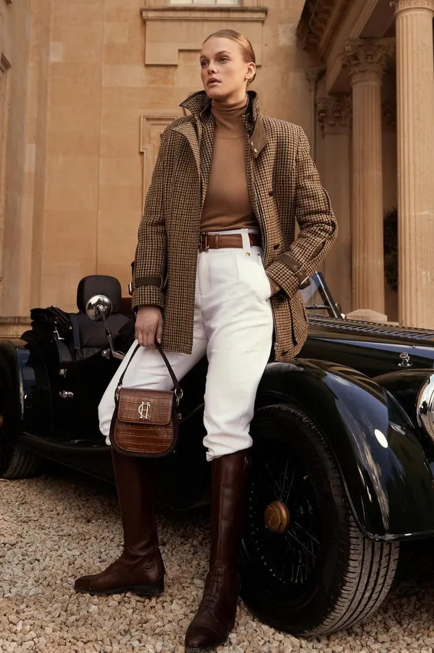 Women Balmoral Field Coat Hailes Green Tweed Holland Cooper Coats