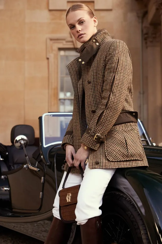 Women Balmoral Field Coat Hailes Green Tweed Holland Cooper Coats