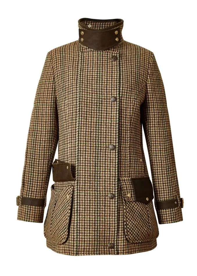 Women Balmoral Field Coat Hailes Green Tweed Holland Cooper Coats