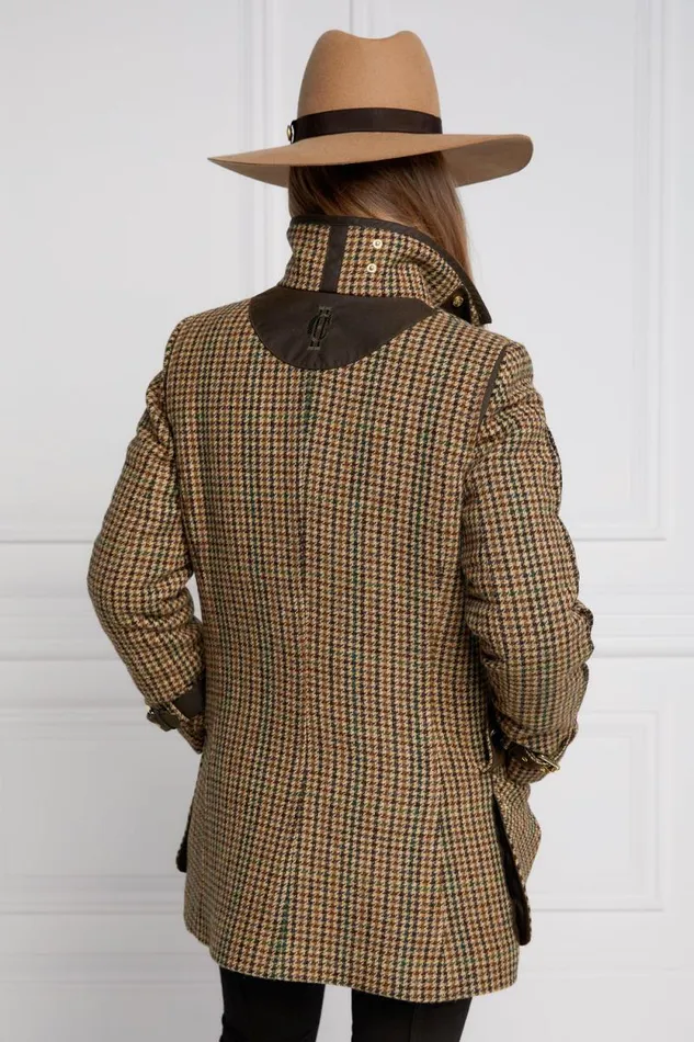 Women Balmoral Field Coat Hailes Green Tweed Holland Cooper Coats