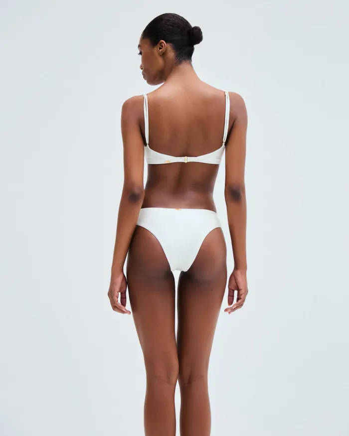 Women Bikinis PatBO EMBROIDERED BIKINI BOTTOM Off White