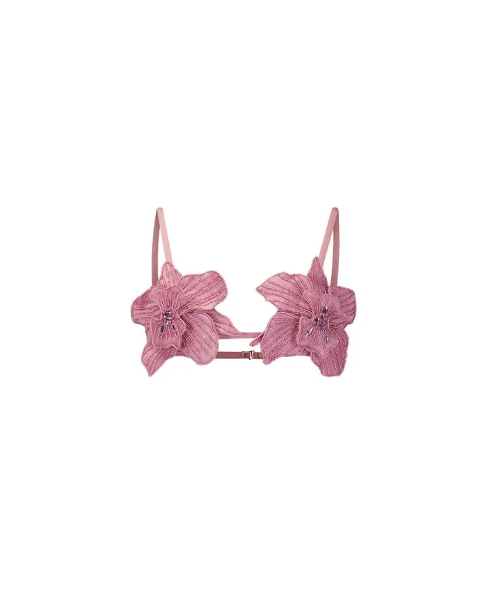 Women Bikinis PatBO Metallic Jersey Orchid Bralette Lilac