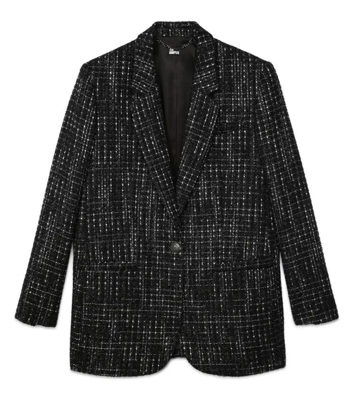 Women Black And White Tweed Suit Jacket THE KOOPLES Blazers and Suits