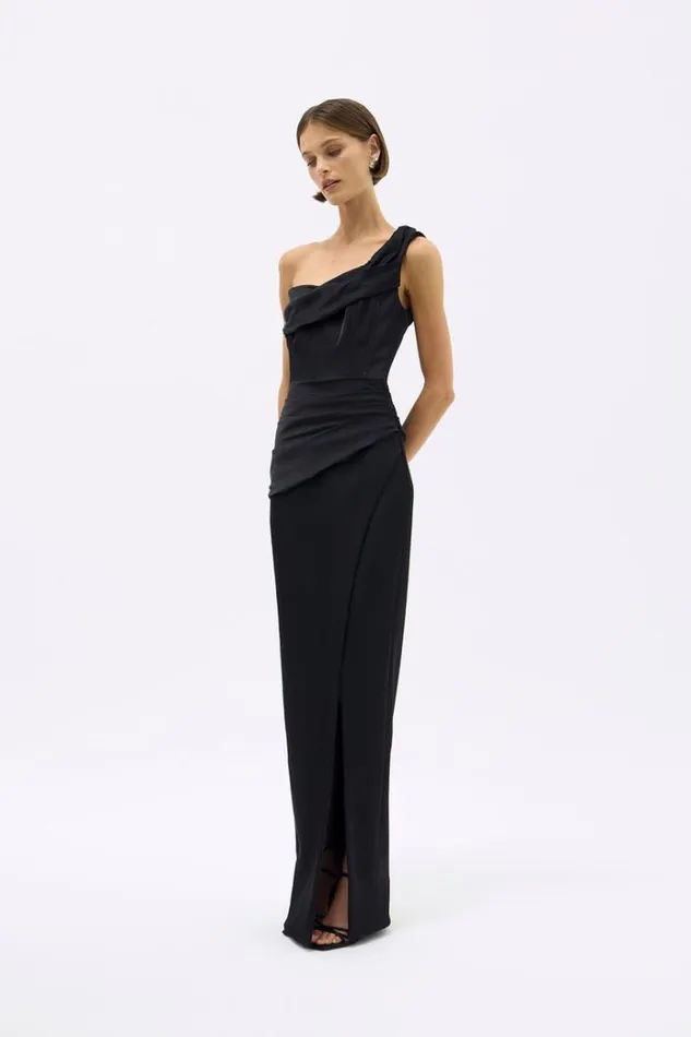 Women Black Dresses Rachel Gilbert DUKE GOWN Women Black Dresses Rachel Gilbert DUKE GOWN
