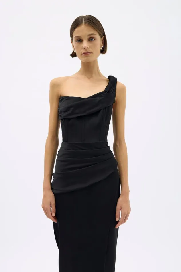 Women Black Dresses Rachel Gilbert DUKE GOWN Women Black Dresses Rachel Gilbert DUKE GOWN