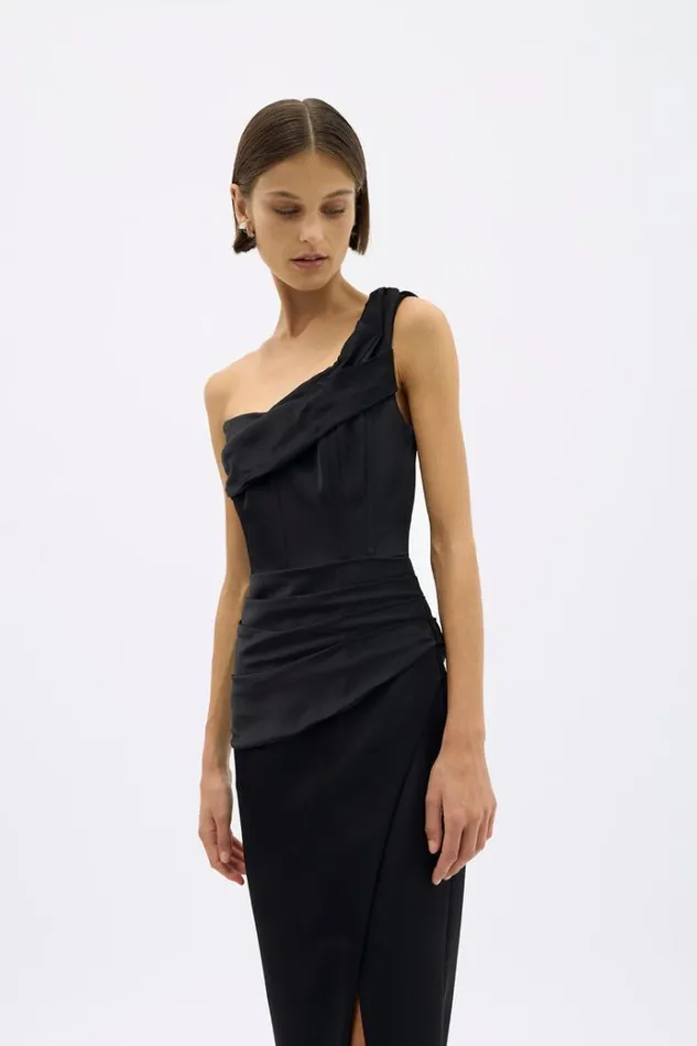 Women Black Dresses Rachel Gilbert DUKE GOWN Women Black Dresses Rachel Gilbert DUKE GOWN