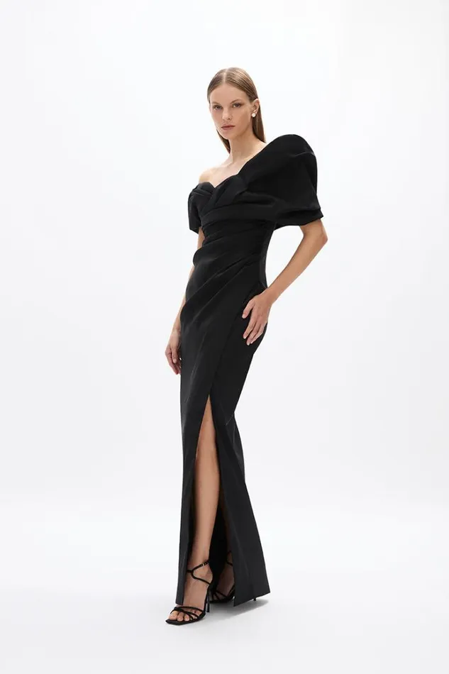 Women Black Dresses Rachel Gilbert Gia Gown Black