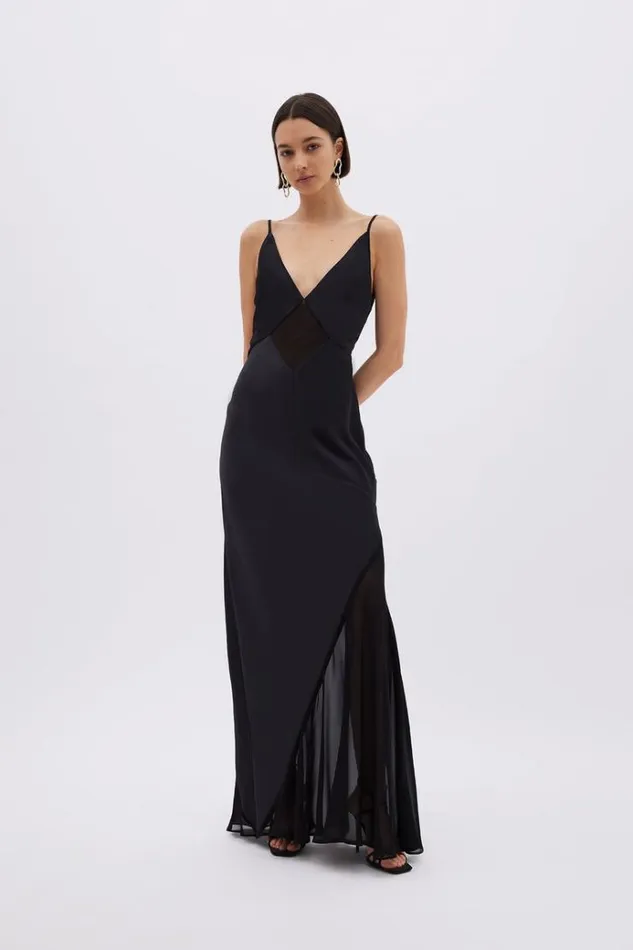 Women Black Dresses Rachel Gilbert VENUS GOWN Women Black Dresses Rachel Gilbert VENUS GOWN