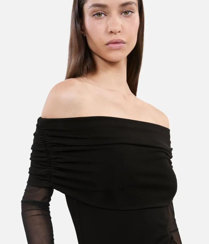 Women Black Jersey Top THE KOOPLES Blouses and Shirts