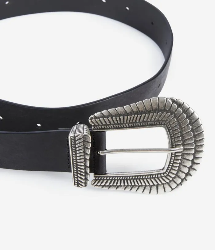 Women Black Leather Belt THE KOOPLES Belts
