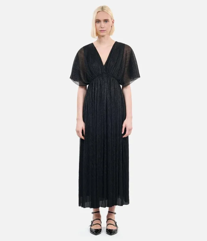 Women Black Metallic Long Dress THE KOOPLES Dresses and Jumpsuits