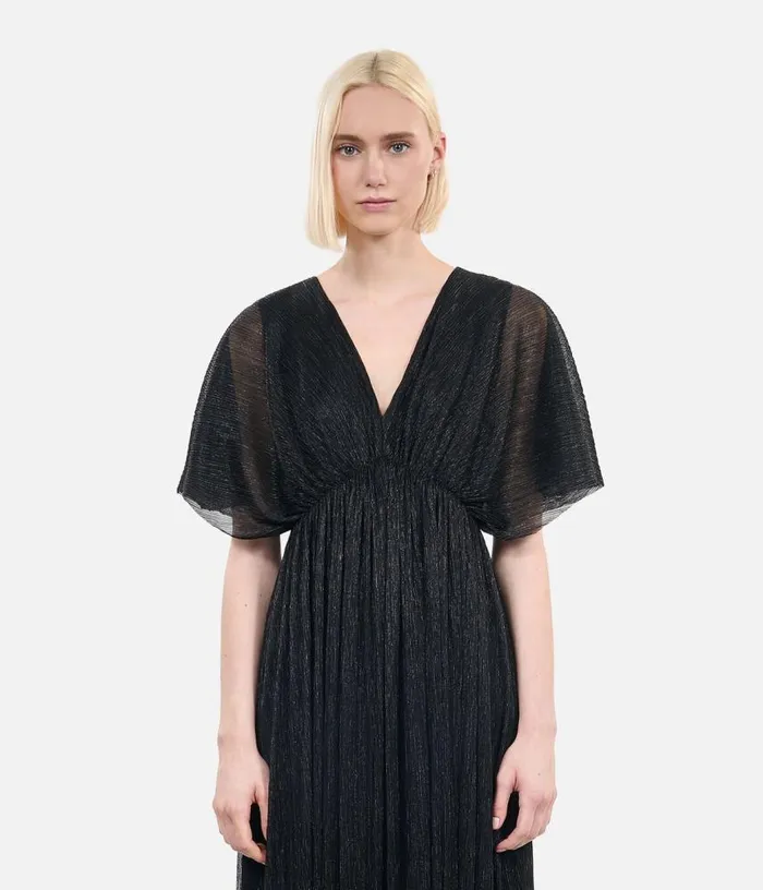 Women Black Metallic Long Dress THE KOOPLES Dresses and Jumpsuits