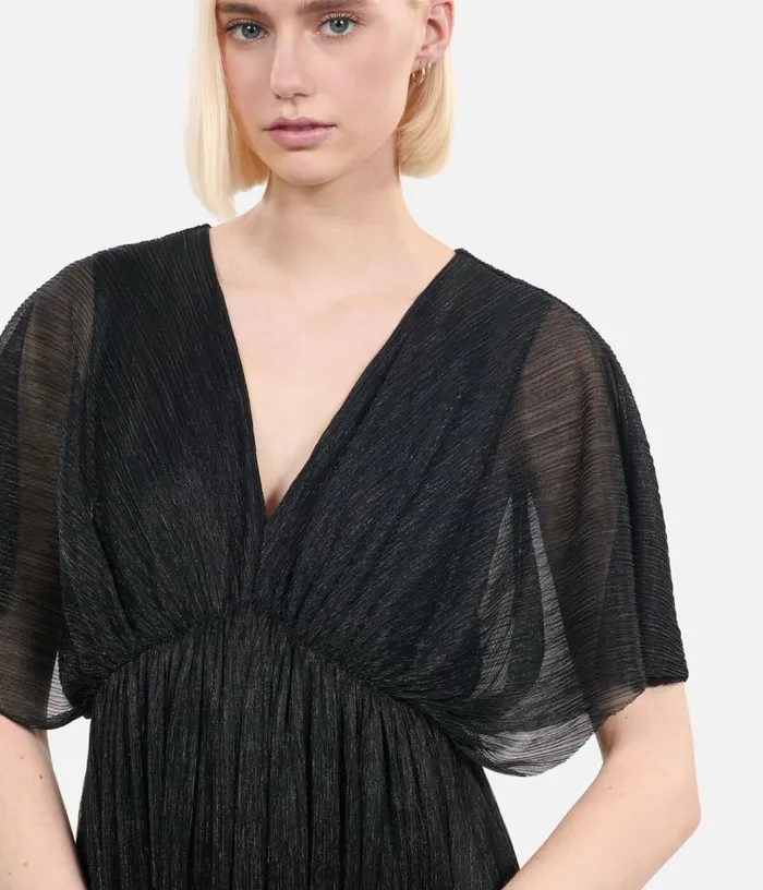 Women Black Metallic Long Dress THE KOOPLES Dresses and Jumpsuits