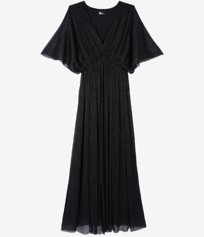 Women Black Metallic Long Dress THE KOOPLES Dresses and Jumpsuits