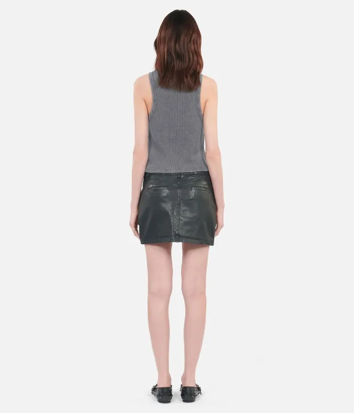 Women Black Tank Top With Dangerous But Fun Serigraphy THE KOOPLES Tshirts