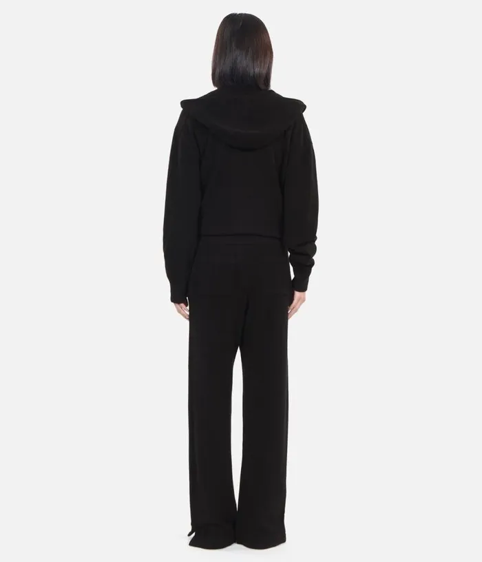 Women Black Wool And Cashmere Trousers THE KOOPLES Jeans and Pants