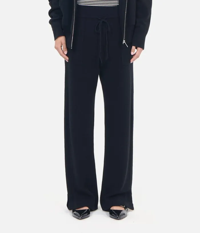 Women Black Wool And Cashmere Trousers THE KOOPLES Jeans and Pants