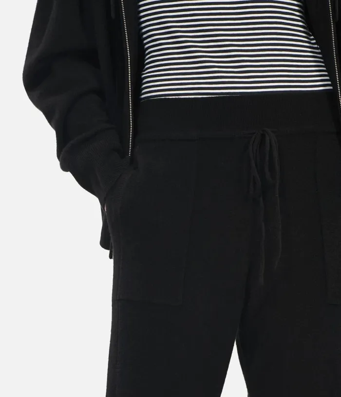 Women Black Wool And Cashmere Trousers THE KOOPLES Jeans and Pants