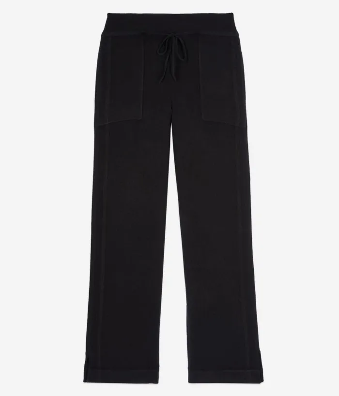 Women Black Wool And Cashmere Trousers THE KOOPLES Jeans and Pants
