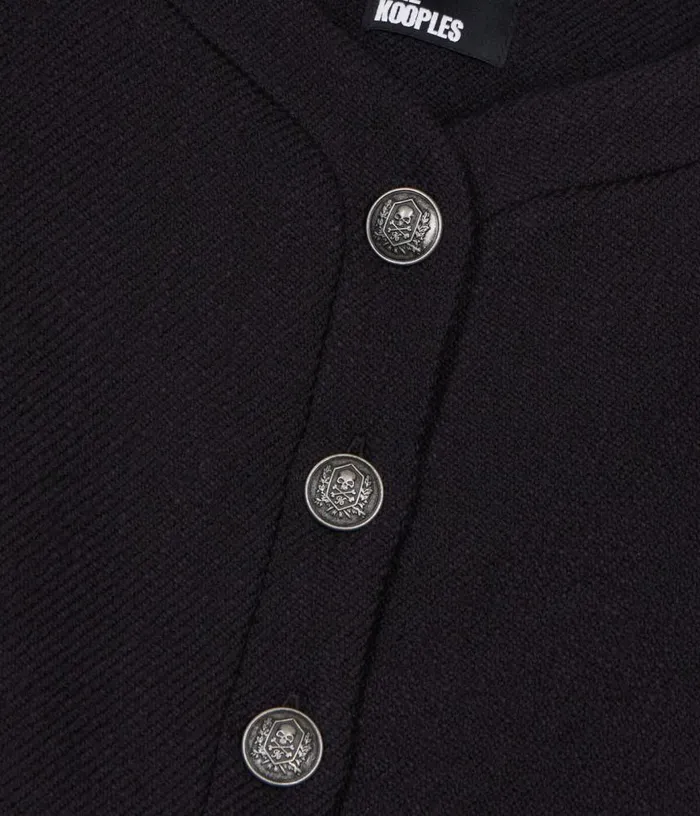 Women Black Wool And Cotton Jacket THE KOOPLES Blazers and Suits
