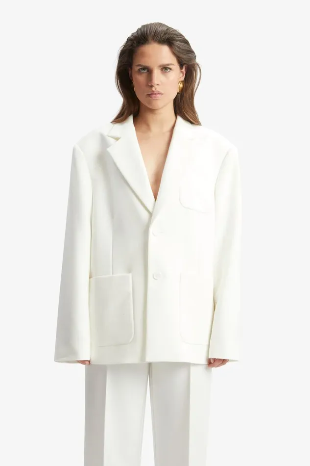 Women Blazers Bardot Halia Oversized Blazer In Orchid White Orchid White Women Blazers Bardot Halia Oversized Blazer In Orchid White Orchid White