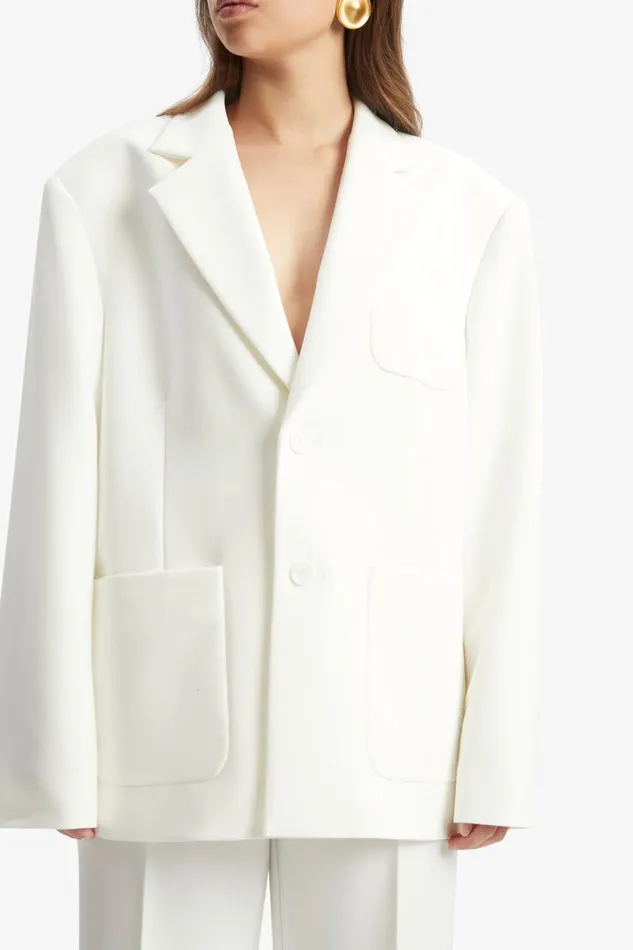 Women Blazers Bardot Halia Oversized Blazer In Orchid White Orchid White Women Blazers Bardot Halia Oversized Blazer In Orchid White Orchid White