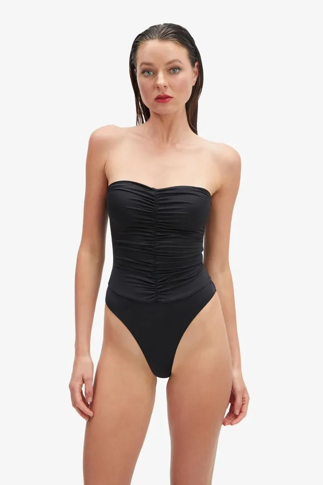 Women Bodysuits Bardot Nyra Jersey Bodysuit In Black Black