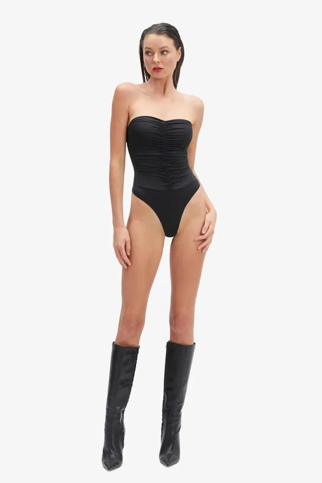 Women Bodysuits Bardot Nyra Jersey Bodysuit In Black Black