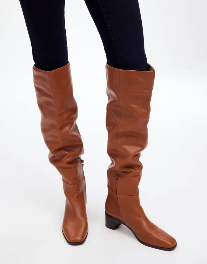 Women Boots Madewell The Adaline OvertheKnee Boot Hazelnut