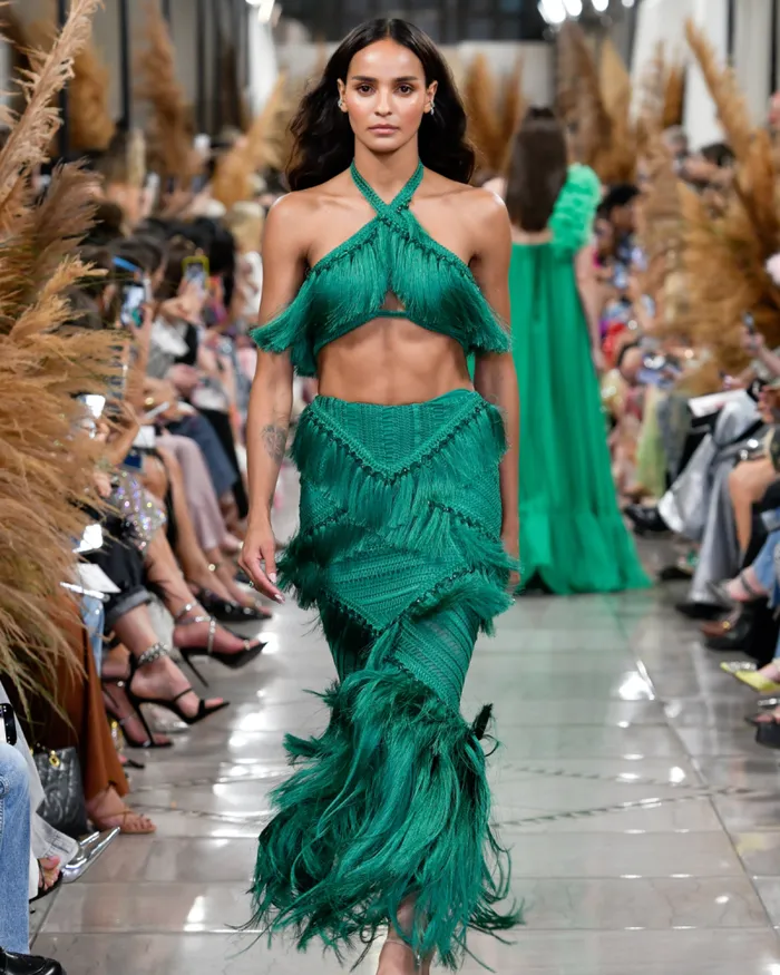 Women Bottoms PatBO Woven Fringe Trim Maxi Skirt FINAL SALE Jade