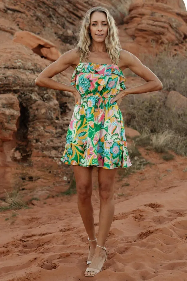 Women Braiden Short Dress Green Multi Floral Baltic Born Short Dresses