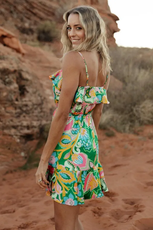 Women Braiden Short Dress Green Multi Floral Baltic Born Short Dresses