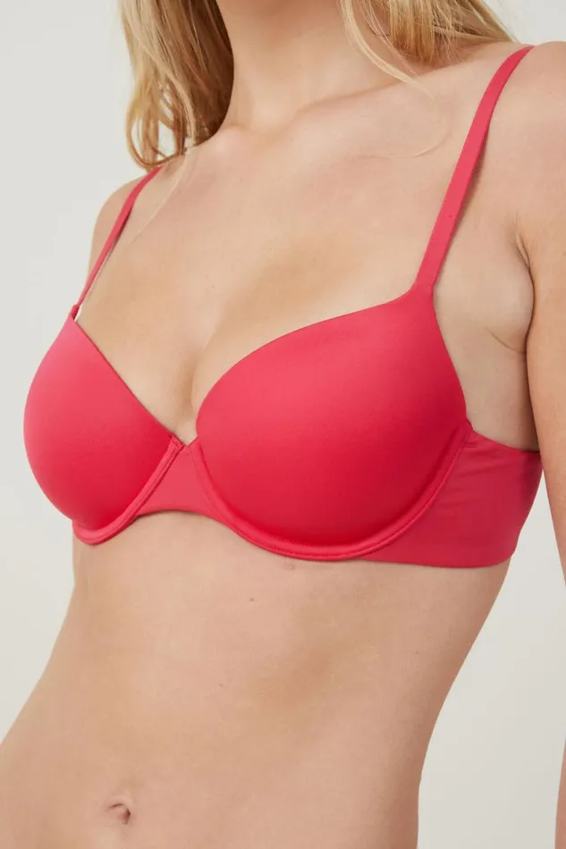 Women Bras Cotton On Ultimate Comfort TShirt Bra Rose Red