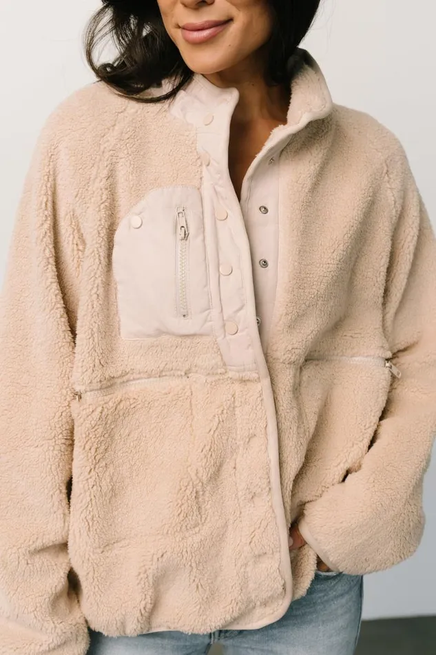 Women Brynn Sherpa Jacket Natural Baltic Born Outerwear