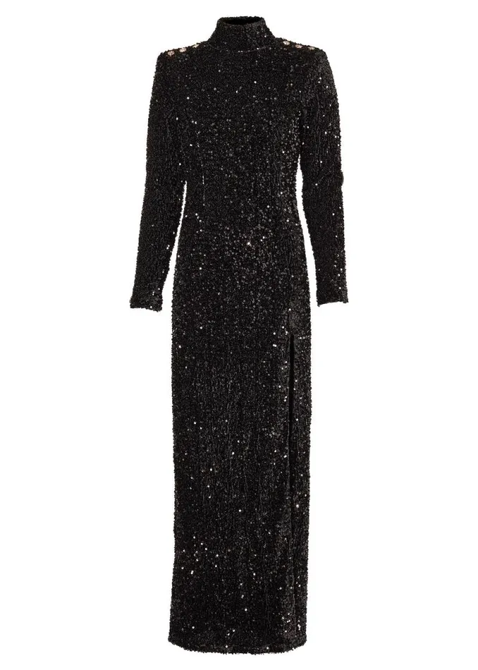 Women Cara Sequin Maxi Dress Black Sequin Holland Cooper Dresses