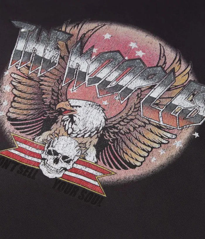 Women Carbon Grey Hoodie With Rock Eagle Serigraphy THE KOOPLES Sweatshirts