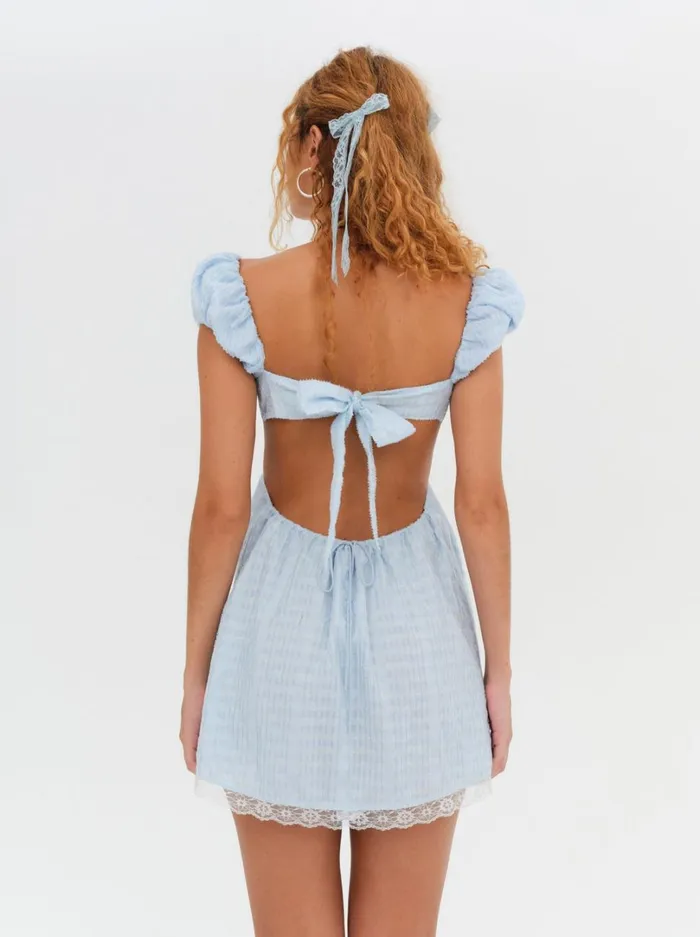 Women Catherine Mini Dress Blue For Love and Lemons Dresses Women Catherine Mini Dress Blue For Love and Lemons Dresses