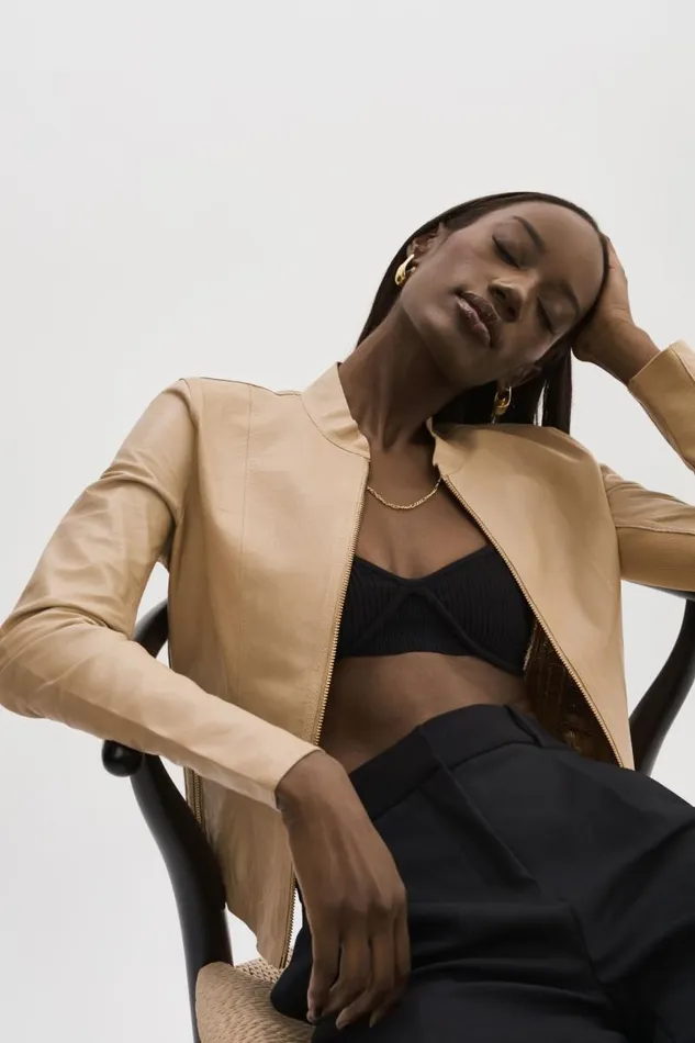 Women CHAPIN Reversible Leather Bomber Wheatgold LAMARQUE Bombers Women CHAPIN Reversible Leather Bomber Wheatgold LAMARQUE Bombers