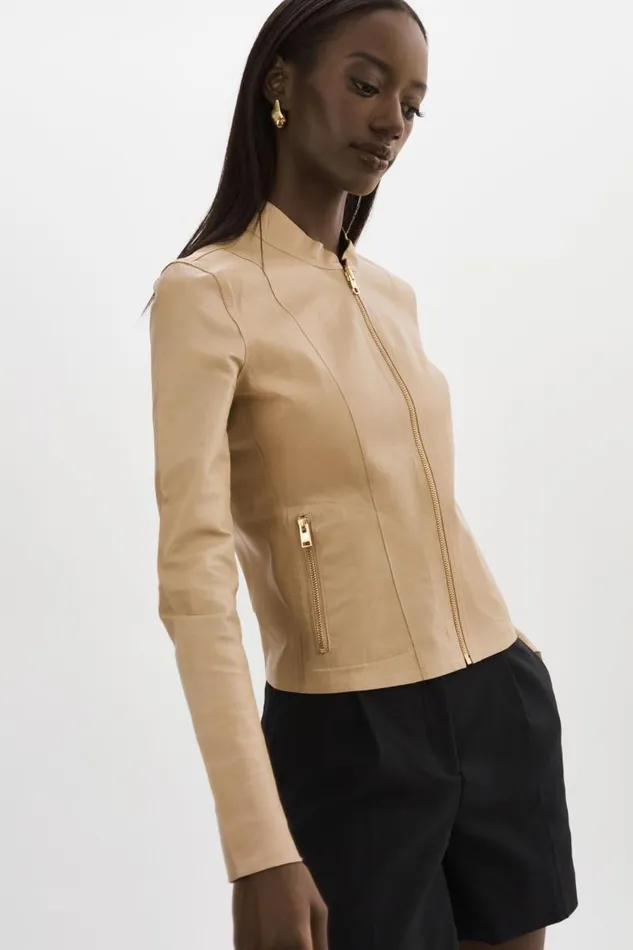 Women CHAPIN Reversible Leather Bomber Wheatgold LAMARQUE Bombers Women CHAPIN Reversible Leather Bomber Wheatgold LAMARQUE Bombers
