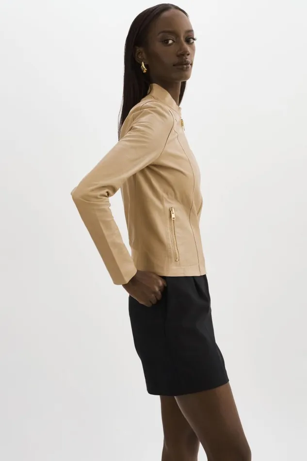 Women CHAPIN Reversible Leather Bomber Wheatgold LAMARQUE Bombers Women CHAPIN Reversible Leather Bomber Wheatgold LAMARQUE Bombers
