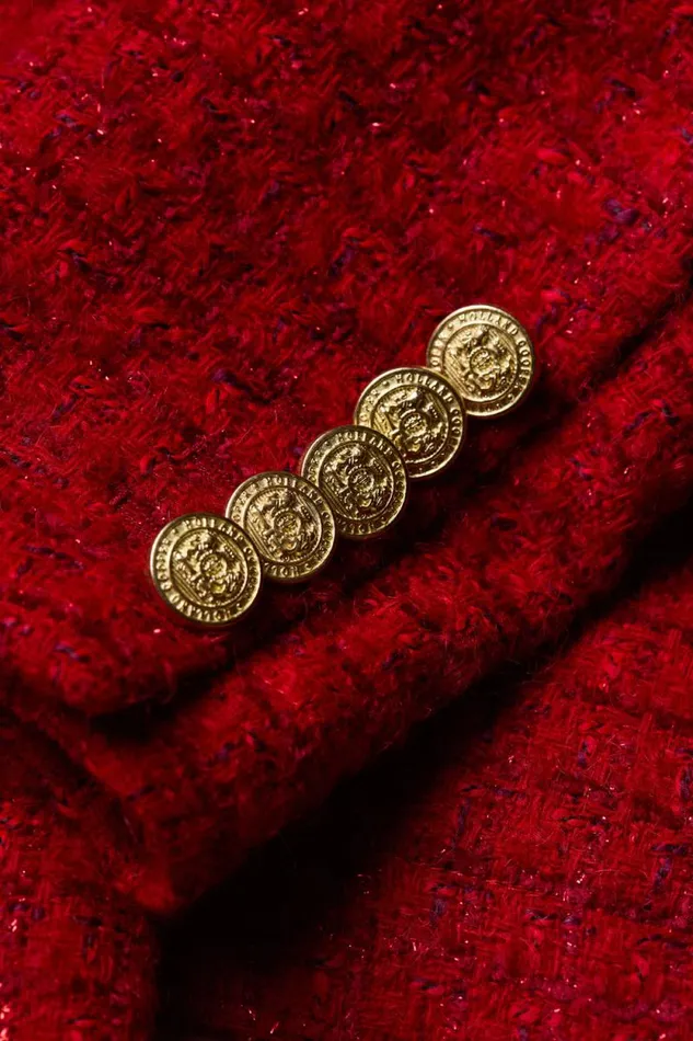 Women Chelsea Jacket Red Boucle Holland Cooper Tailoring
