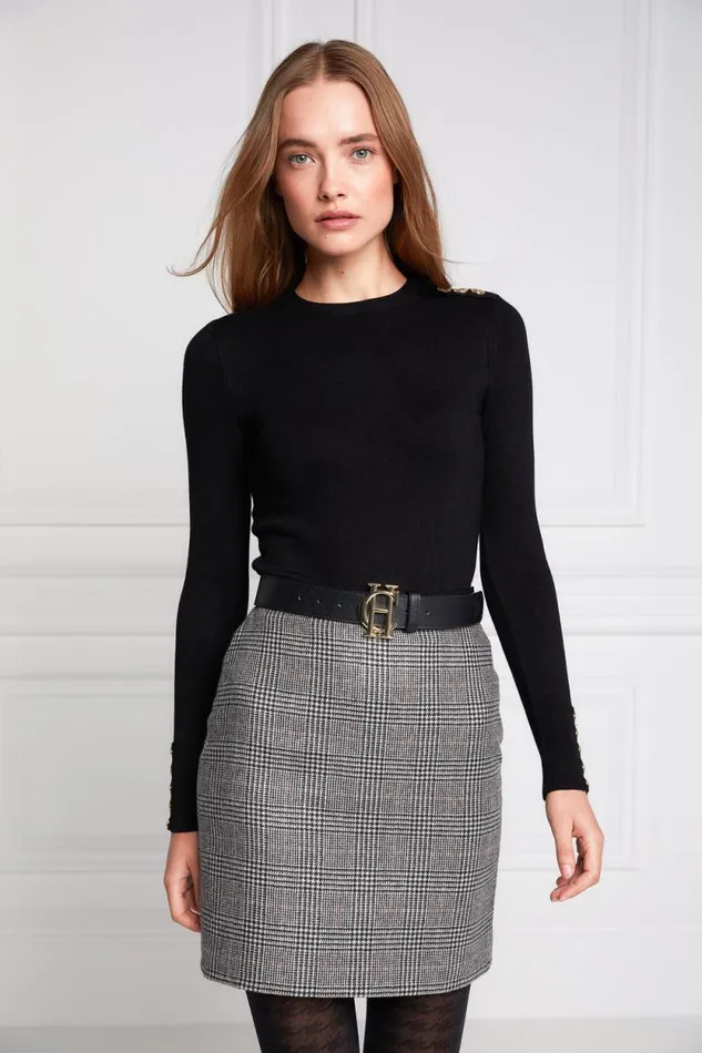 Women Chelsea Skirt Prince Of Wales Black Holland Cooper Tailoring